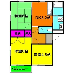 フレグランスC【2階】の間取り