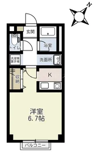 ミレニアム東大宮【2階】の間取り