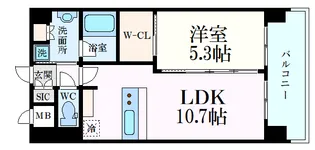 トラストコート中筋【7階】の間取り