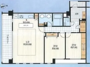 ウェリス麻布狸穴【5階】の間取り