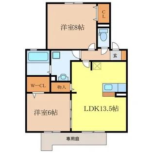 愛知県尾張旭市東印場町3【アパート】の間取り