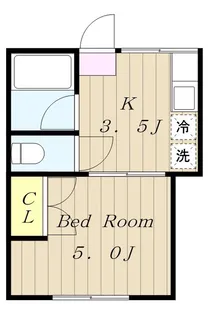 ハイツコウガク【1階】の間取り