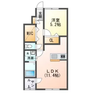 クレアージュ江陽【1階】の間取り