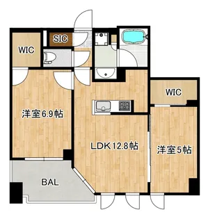 ジオエント赤羽【9階】の間取り