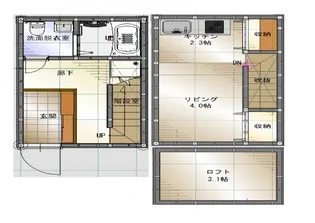 CASA COZY コイン通り(カーサコージー)【1階】の間取り