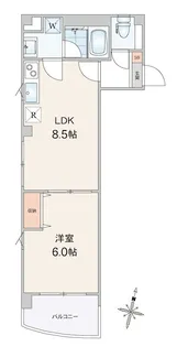 1LDKの間取り画像