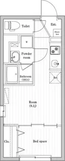 ハーモニーフラッツ住吉【1階】の間取り