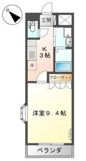 1Kの間取り画像