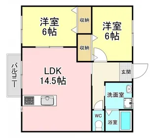 福岡県北九州市八幡東区石坪町【アパート】の間取り