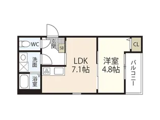 フォレスト草津南【1階】の間取り