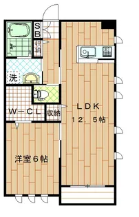 1LDKの間取り画像