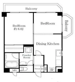 クリア上野毛通り【4階】の間取り