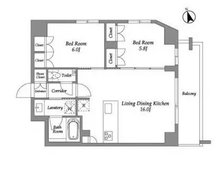 ENetial代官山【7階】の間取り