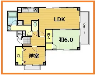 リエス蟹ヶ谷【6階】の間取り