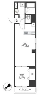 アール・デコ蔵前【4階】の間取り