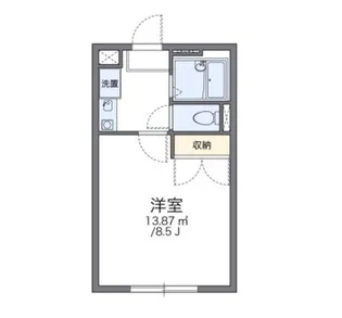 レオパレスフォレスト中井【1階】の間取り