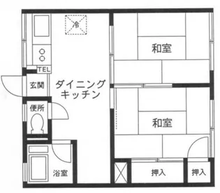 ふじハイツA【2階】の間取り