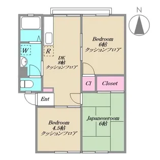 サンビレッジ横瀬D棟【1階】の間取り