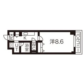 エスリード長堀タワー【10階】の間取り