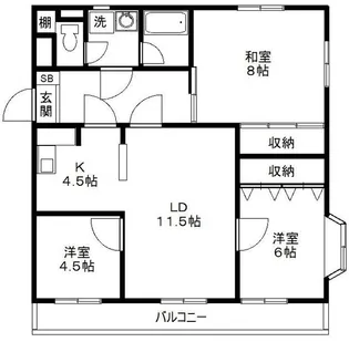 サーパス上さぎ 1号館【2階】の間取り