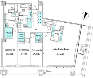 二番町テラス【12階】の間取り