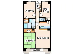 ローヤルシティ鴨居五番館【7階】の間取り