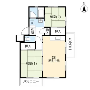 UR飯島【1階】の間取り