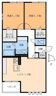 プレステージア東垣生【2階】の間取り