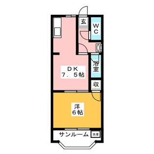 サンハイツ【2階】の間取り