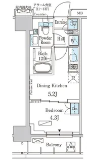 パークアクシス両国スクエア【7階】の間取り