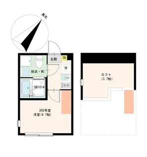 ハーモニーテラス成増【2階】の間取り