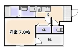 フジパレス今川駅東III番館【3階】の間取り