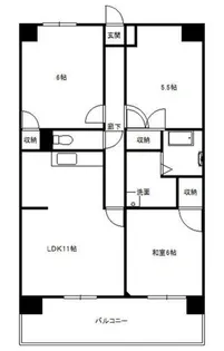 INOVE武蔵砂川【5階】の間取り