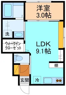 HERIOS中川原ドゥ【1階】の間取り