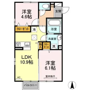 カサ・ドルチェ A【1階】の間取り