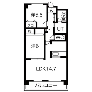 ルーヴェン ブルン【7階】の間取り