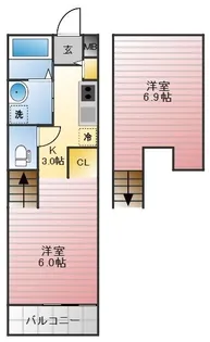 フラッティーノ【2階】の間取り