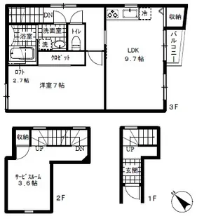 コートパサージュの間取り