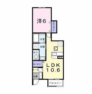 グリーン コートC【1階】の間取り
