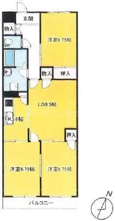 根戸マンション【3階】の間取り