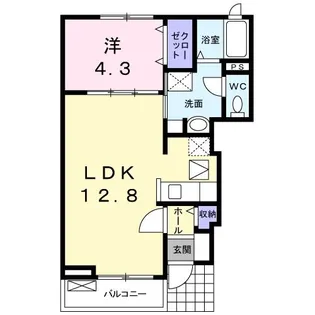 ピースパレス【1階】の間取り