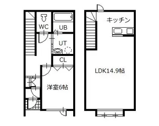 エレノア【1階】の間取り