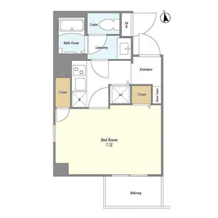 ミリアレジデンス赤坂【2階】の間取り