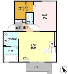 テラス冨士【2階】の間取り
