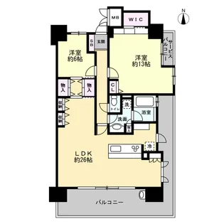プレミスト金沢本町【14階】の間取り