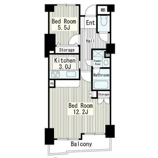 シャルマンコーポ恵比寿(シャルマンコーポエビス)【3階】の間取り