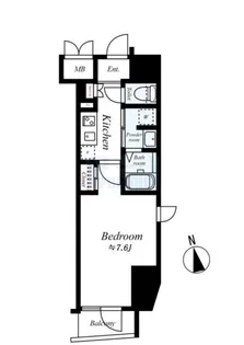 ハーモニーレジデンス東京シティゲート【8階】の間取り
