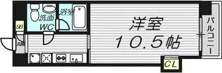 Wタワー江戸堀【5階】の間取り