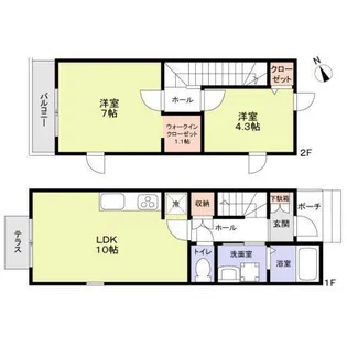 エムキース国領Aの間取り