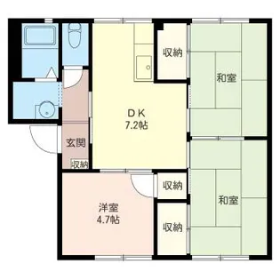 クレセントハイツ・フタミ【1階】の間取り